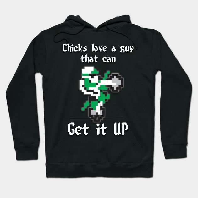 Get it up Excite Bike Green Hoodie by Destro